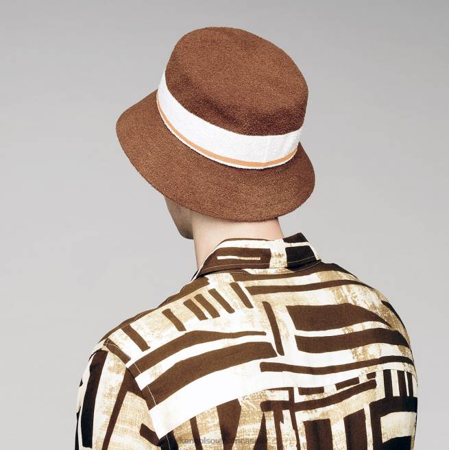 Kangol Unisex FB6D643 Bermuda Stripe Bucket Accessories Mahogany