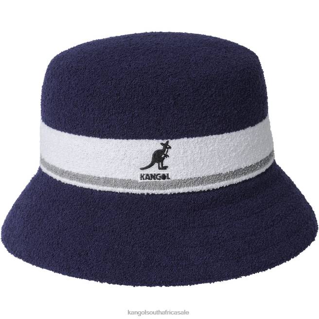 Kangol Unisex FB6D644 Bermuda Stripe Bucket Accessories Navy