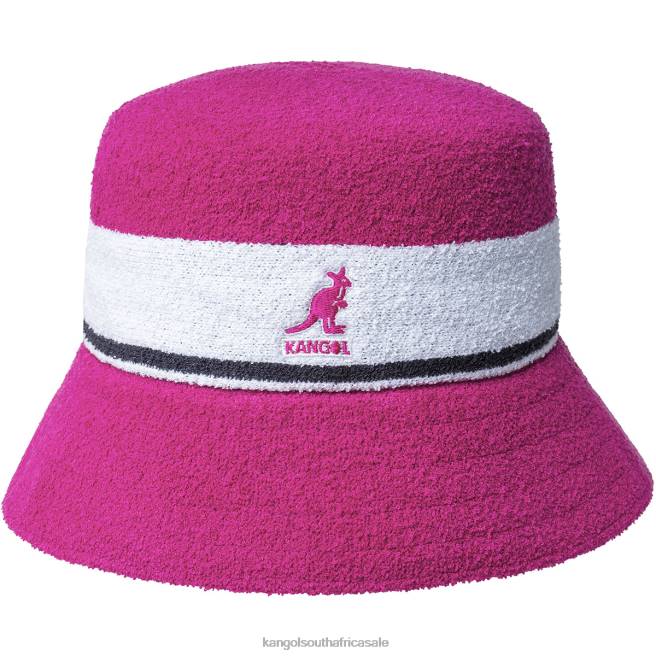 Kangol Unisex FB6D646 Bermuda Stripe Bucket Accessories Electric Pink