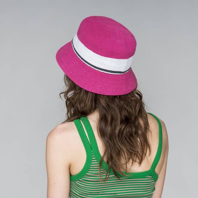 Kangol Unisex FB6D646 Bermuda Stripe Bucket Accessories Electric Pink