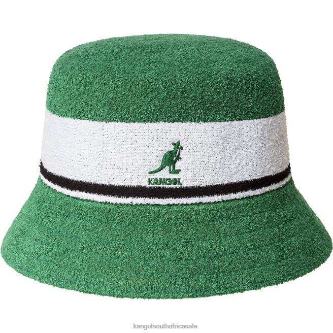 Kangol Unisex FB6D648 Bermuda Stripe Bucket Accessories Turf Green