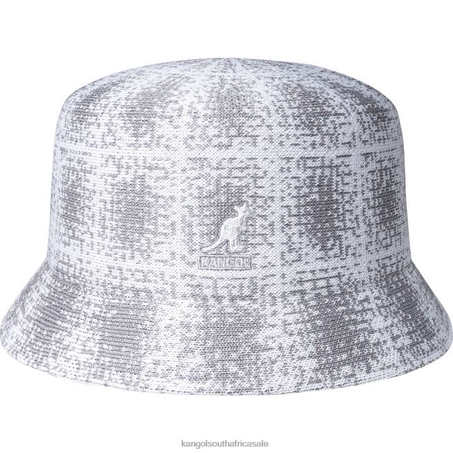 Kangol Unisex FB6D655 Grunge Plaid Bin Accessories Grey/White