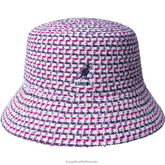 Kangol Unisex FB6D662 Maze Jacquard Bucket Accessories White