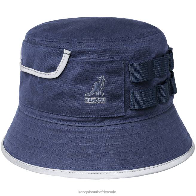 Kangol Unisex FB6D665 Waxed Utility Bucket Accessories Dark Blue