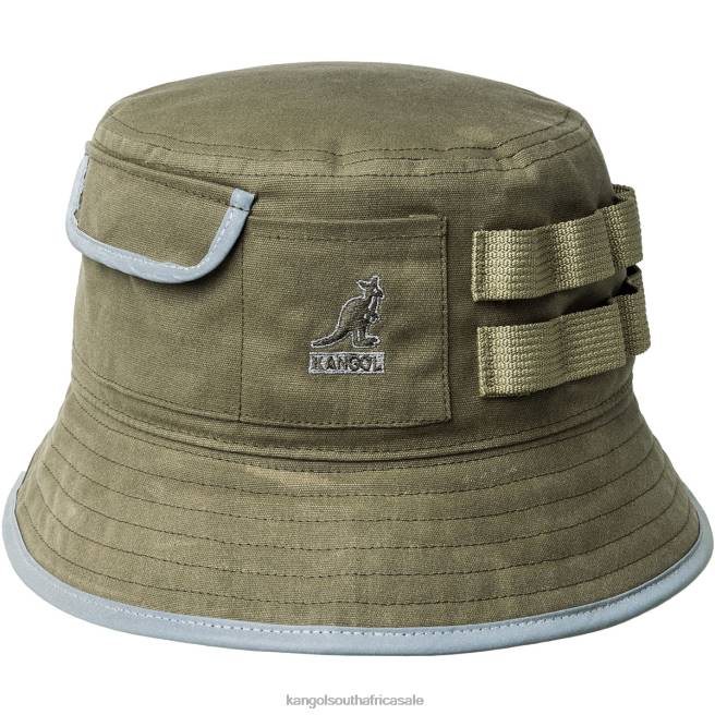 Kangol Unisex FB6D666 Waxed Utility Bucket Accessories Olive