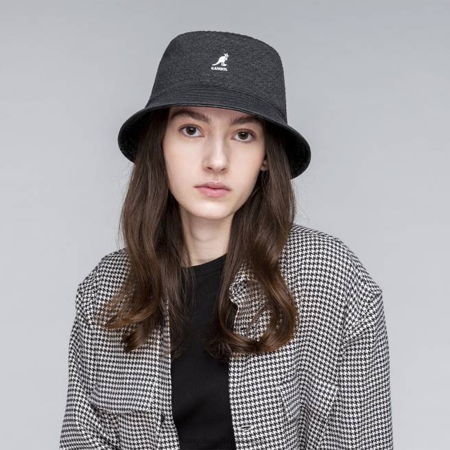 Kangol Unisex FB6D674 Embossed Reversible Bucket Accessories Black