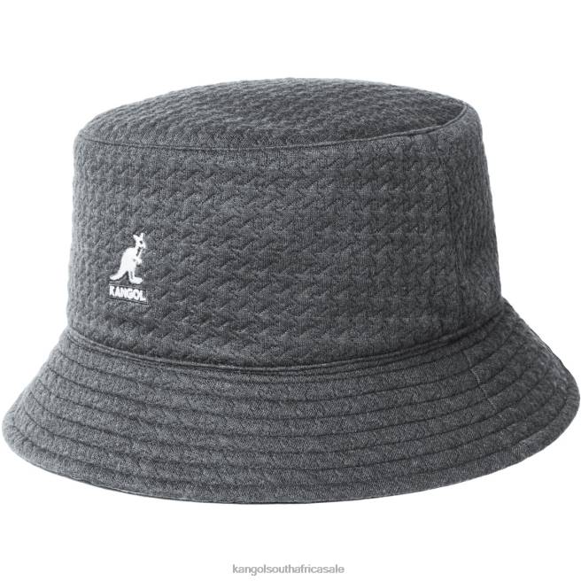 Kangol Unisex FB6D675 Embossed Reversible Bucket Accessories Charcoal/Black