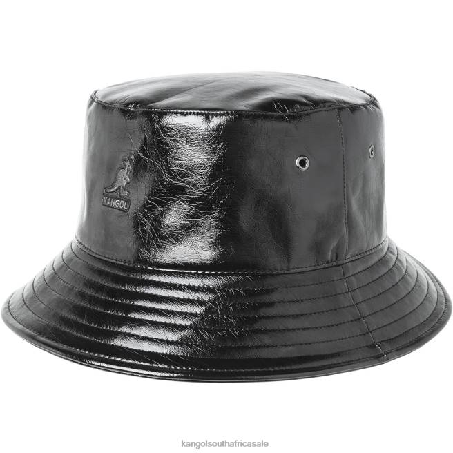 Kangol Unisex FB6D689 Future Bucket W/ Earflaps Accessories Black Crinkle