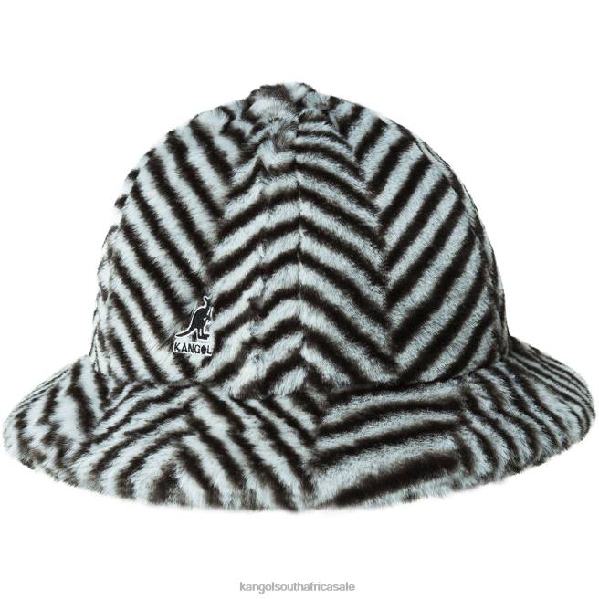 Kangol Unisex FB6D699 Faux Fur Casual Accessories Grey Herringbone