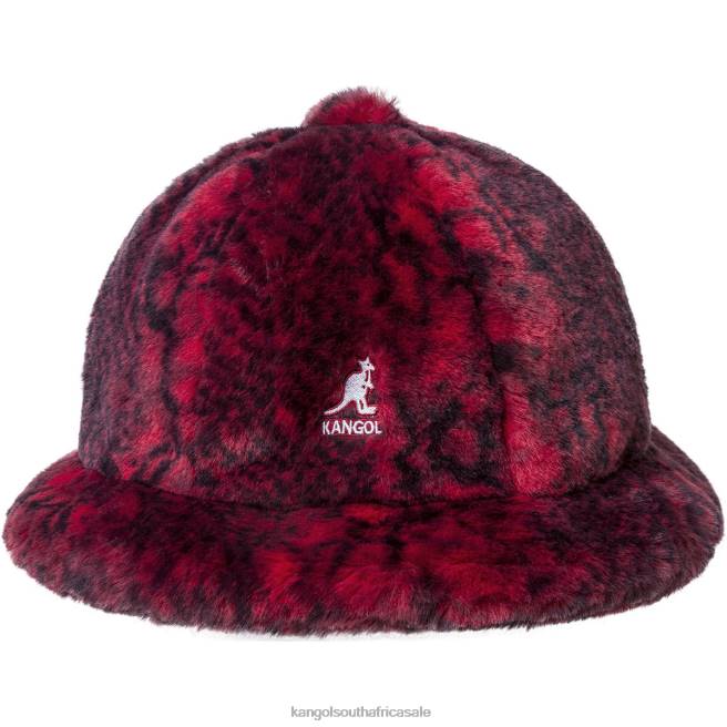 Kangol Unisex FB6D703 Faux Fur Casual Accessories Red Snake