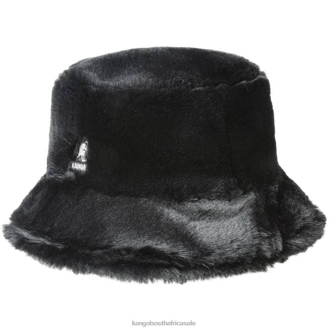 Kangol Unisex FB6D706 Faux Fur Bucket Accessories Solid Black