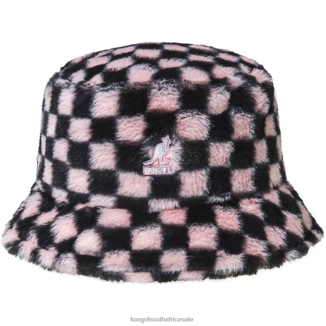 Kangol Unisex FB6D713 Faux Fur Bucket Accessories Pepto Check
