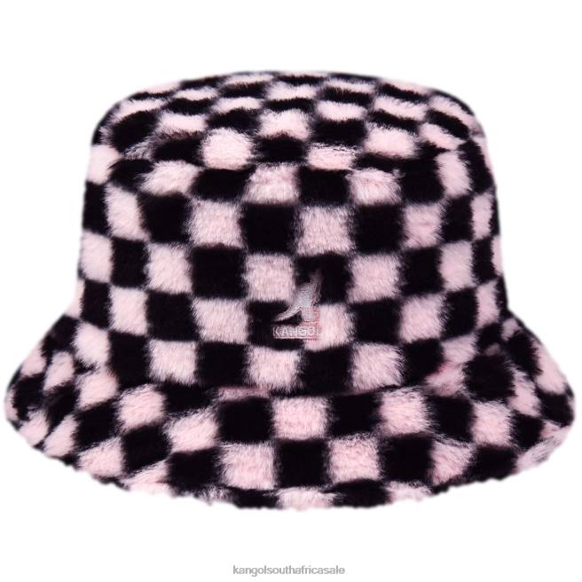 Kangol Unisex FB6D713 Faux Fur Bucket Accessories Pepto Check