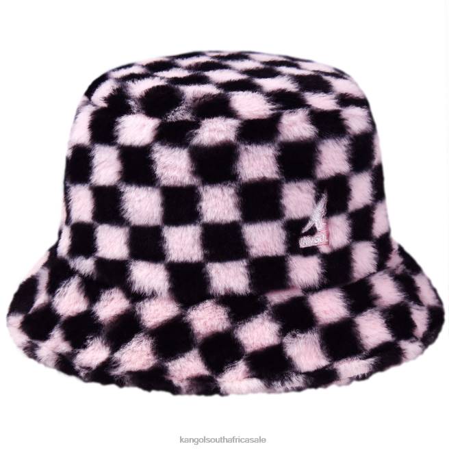 Kangol Unisex FB6D713 Faux Fur Bucket Accessories Pepto Check