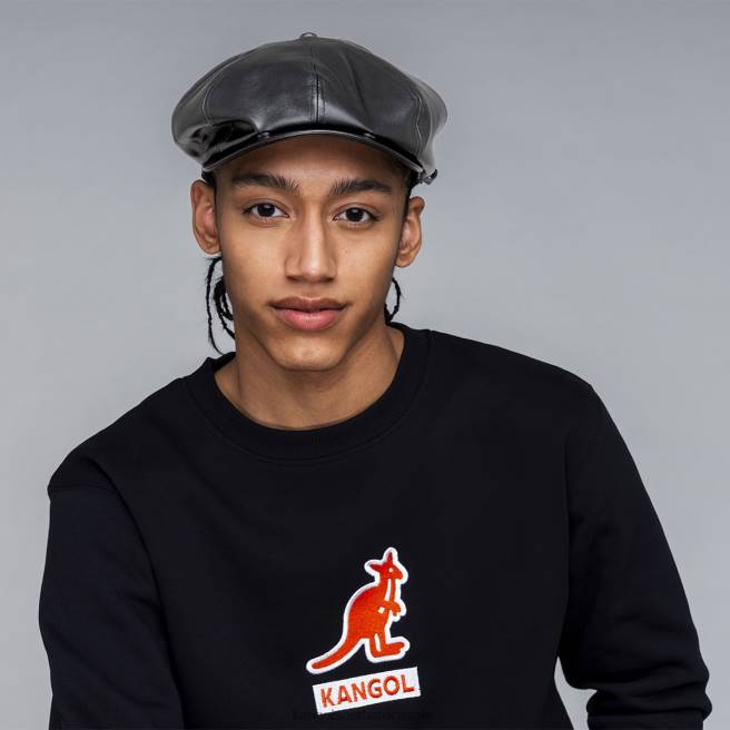 Kangol Unisex FB6D763 Faux Leather Cap Accessories Black