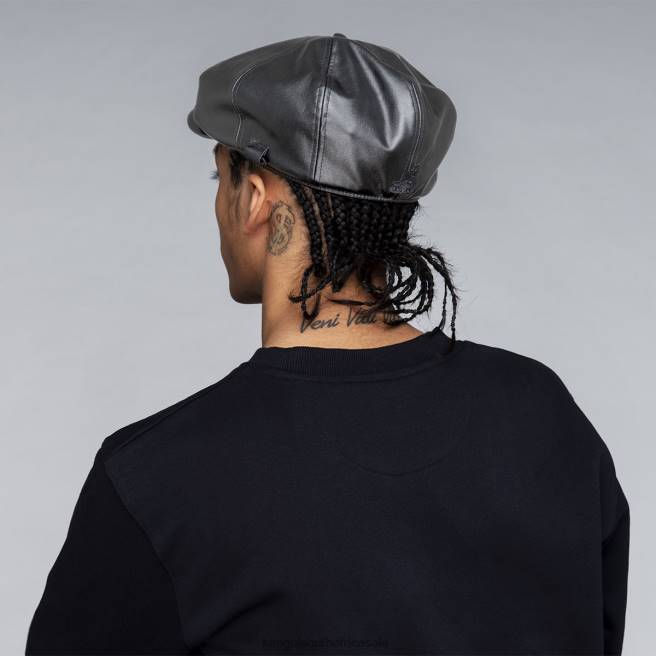 Kangol Unisex FB6D763 Faux Leather Cap Accessories Black