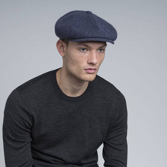 Kangol Unisex FB6D793 Wool Hawker Accessories Navy Marl
