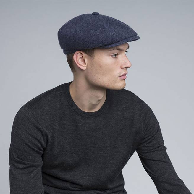Kangol Unisex FB6D793 Wool Hawker Accessories Navy Marl