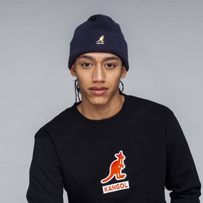 Kangol Unisex FB6D809 Rib Stripe Rev Beanie Accessories Black