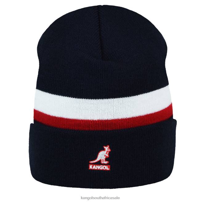 Kangol Unisex FB6D821 Dual Stripe Beanie Accessories Navy