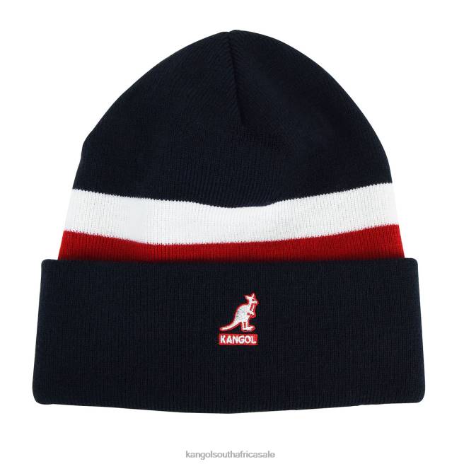 Kangol Unisex FB6D821 Dual Stripe Beanie Accessories Navy
