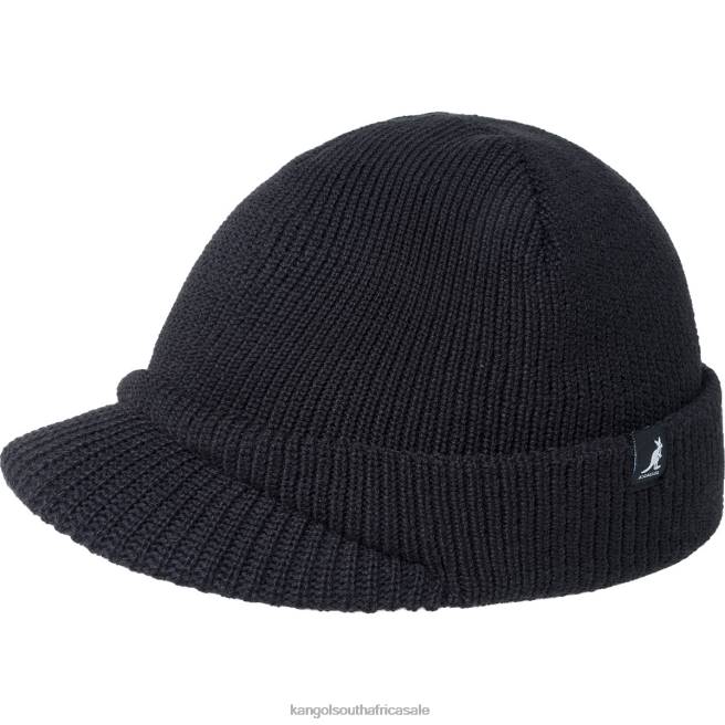 Kangol Unisex FB6D827 Sliced Peak Beanie Accessories Black
