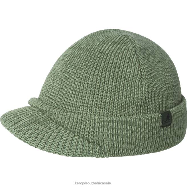 Kangol Unisex FB6D828 Sliced Peak Beanie Accessories Oil Green