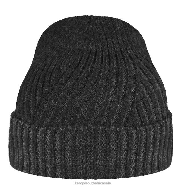 Kangol Unisex FB6D835 2-Tone Cuff Pull-On Accessories Black/Dark Grey