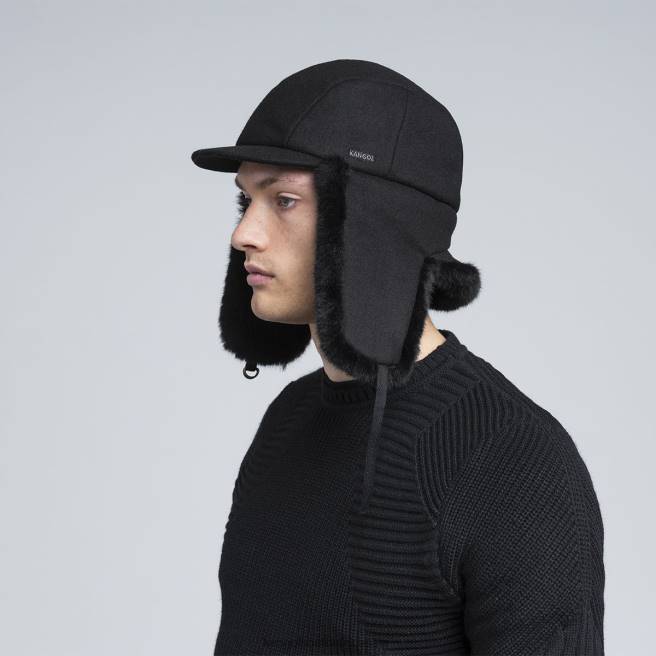 Kangol Unisex FB6D860 Wool Aviator Accessories Black