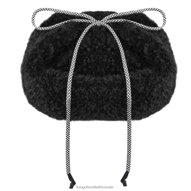 Kangol Unisex FB6D912 Faux Shearling Utility Flap Cap Accessories Black