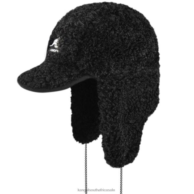 Kangol Unisex FB6D912 Faux Shearling Utility Flap Cap Accessories Black