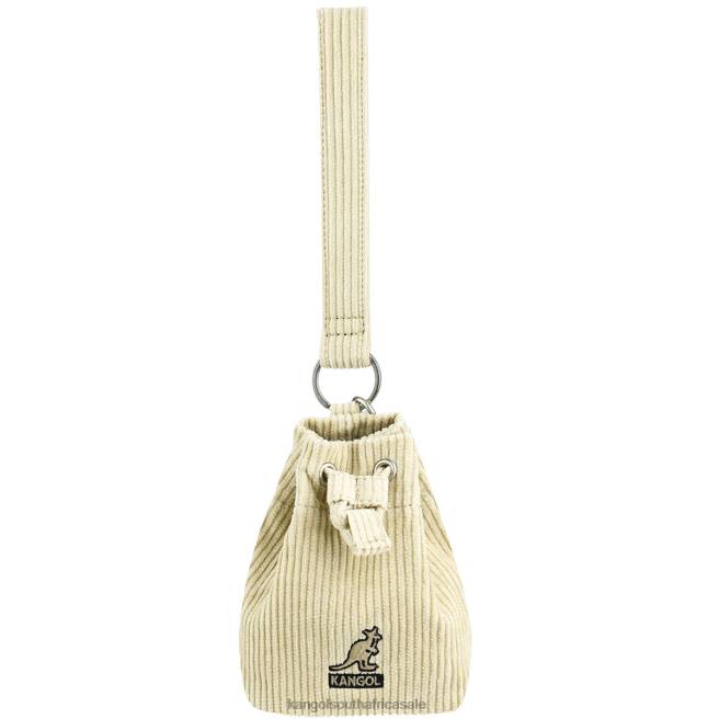 Kangol Unisex FB6D1245 Corduroy Mini Bucket bag Keychain Accessories Beige