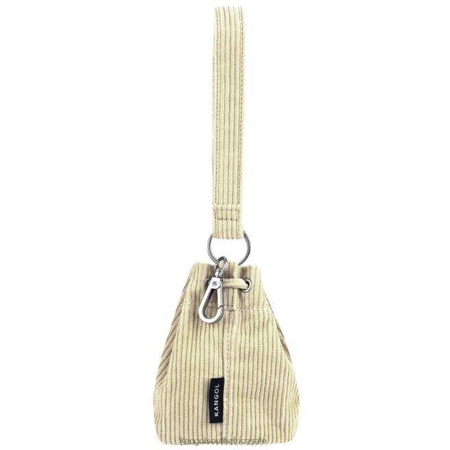 Kangol Unisex FB6D1245 Corduroy Mini Bucket bag Keychain Accessories Beige