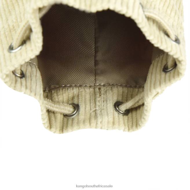 Kangol Unisex FB6D1245 Corduroy Mini Bucket bag Keychain Accessories Beige