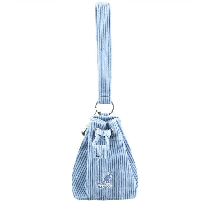Kangol Unisex FB6D1247 Corduroy Mini Bucket bag Keychain Accessories Melange Blue