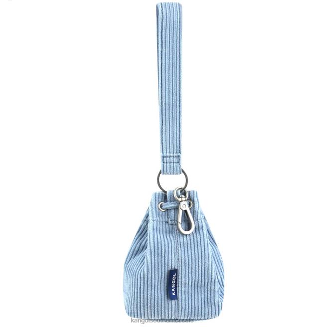 Kangol Unisex FB6D1247 Corduroy Mini Bucket bag Keychain Accessories Melange Blue