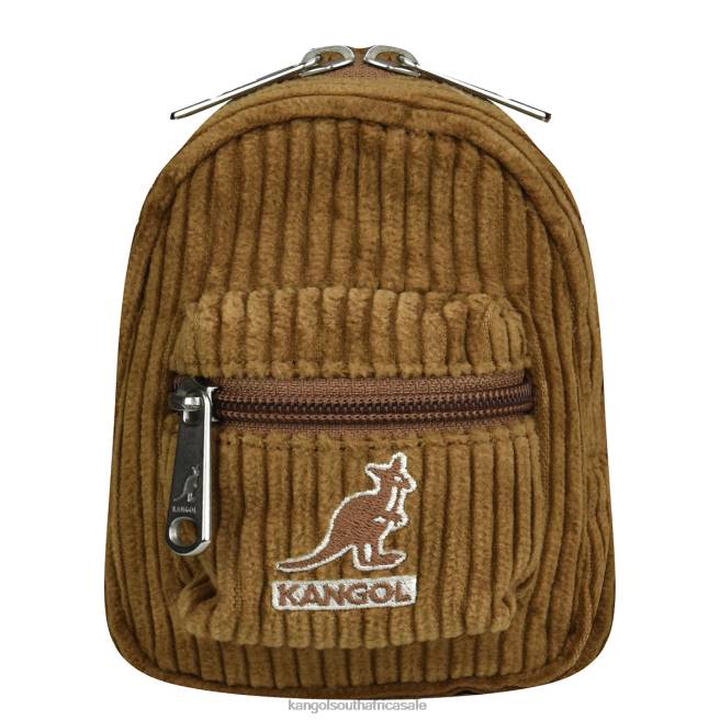 Kangol Unisex FB6D1249 Cord V Mini Pouch Charm Accessories Brown