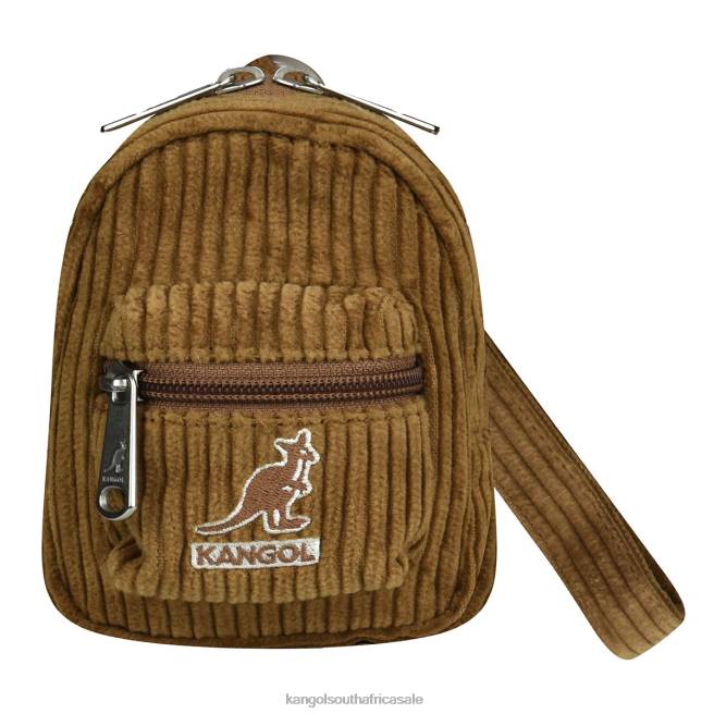 Kangol Unisex FB6D1249 Cord V Mini Pouch Charm Accessories Brown