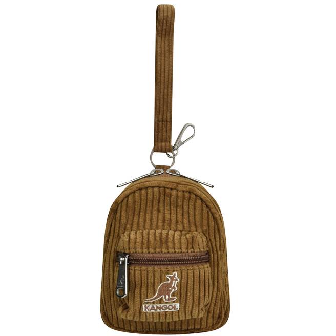 Kangol Unisex FB6D1249 Cord V Mini Pouch Charm Accessories Brown