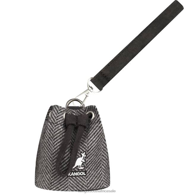 Kangol Unisex FB6D1256 Herringbone Mini Pouch Charm Accessories Grey