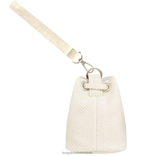 Kangol Unisex FB6D1257 Herringbone Mini Pouch Charm Accessories Ivory