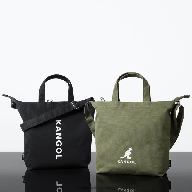Kangol Unisex FB6D935 Eco Friendly Zippi Medium Tote Bag Accessories Black