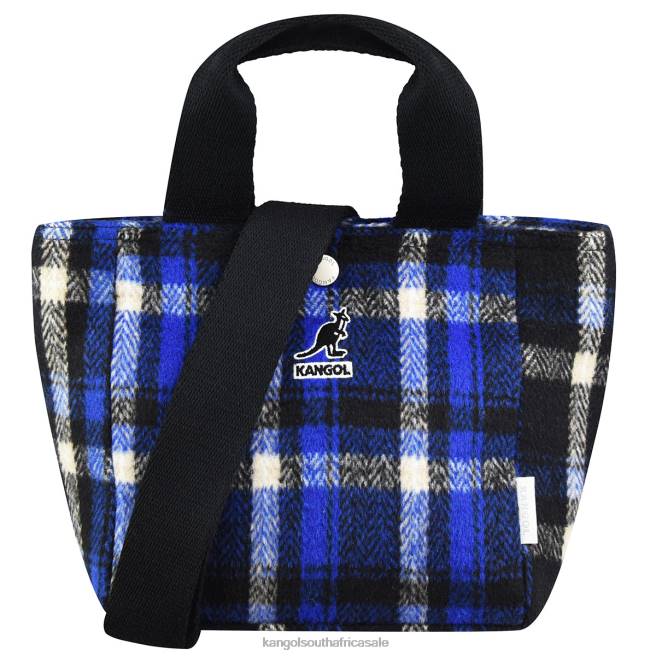 Kangol Unisex FB6D973 Checker II Tote Bag Accessories Navy Plaid