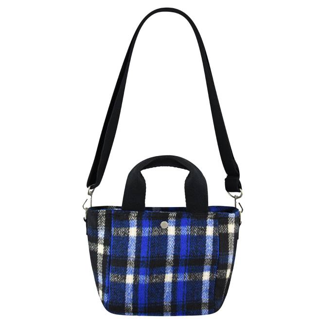 Kangol Unisex FB6D973 Checker II Tote Bag Accessories Navy Plaid