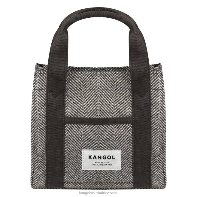 Kangol Unisex FB6D982 Herringbone Tote Bag Accessories Grey