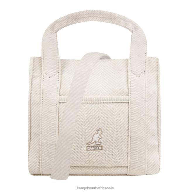 Kangol Unisex FB6D983 Herringbone Tote Bag Accessories Ivory