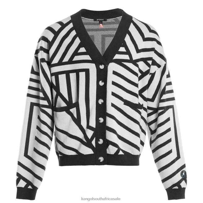 Kangol Unisex FB6D1209 Graffiti Cardigan Clothing White/Black