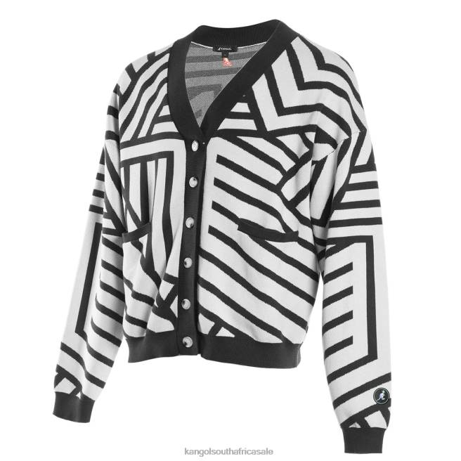 Kangol Unisex FB6D1209 Graffiti Cardigan Clothing White/Black