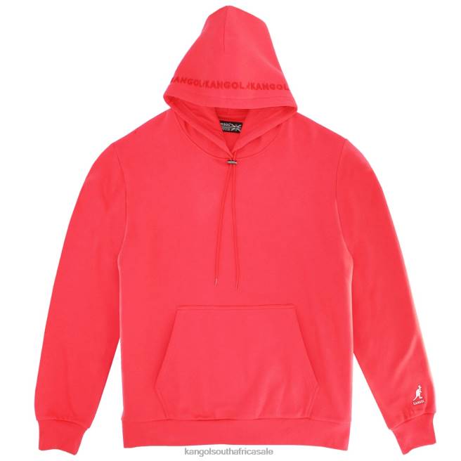 Kangol Men FB6D1146 Embroidered Hoodie Clothing Coral