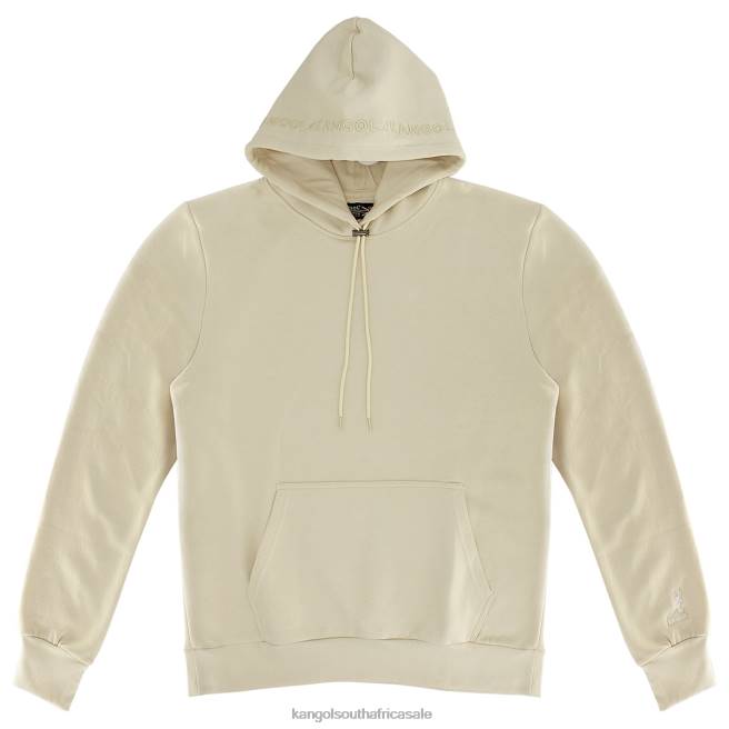 Kangol Men FB6D1147 Embroidered Hoodie Clothing Cream